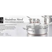 Oneida 10pc Stainless Steel Induction Ready Copper Base Cookware Set. Dishwasher Safe Oneida 10pc Stainless Steel Induction Ready Copper Base Cookware Set. Dishwasher Safe