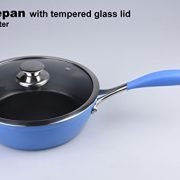 SunCity Non-stick 5-piece Aluminum Cookware Set with SunSpot Technology, Blue SunCity Non-stick 5-piece Aluminum Cookware Set with SunSpot Technology, Blue
