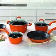 Allrecipes Sizzle Sensor Cookware Set, Nonstick, 8 Piece