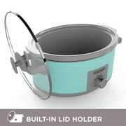 BLACK+DECKER SC2007D 7 Quart Dial Control Slow Cooker with Built in Lid Holder, Teal Wave