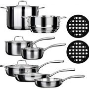 Duxtop SSC-14PC 14 Piece Whole-Clad Tri-Ply Induction Cookware Set, Stainless Steel